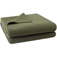 Zoeppritz Soft-Fleece Decke 160 x 200 cm olive branch