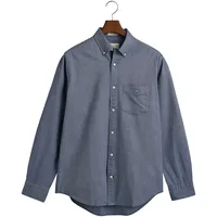 GANT Businesshemd »Regular Fit Oxford Hemd strukturiert langlebig dicker«, Oxford Hemd Regular Fit, Gr. L - N-Gr, persian blue, , 60842731-L N-Gr