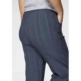 KjBrand Caprihose "Babsie: bequemer Oberschenkel", Damen, Gr. 44, N-Gr, blau, Web, Obermaterial: 47% Baumwolle, 45% Polyester, 6% Viskose, 2% Elasthan, unifarben, Basic, 3/4-Länge, Hosen Caprihose, Sommerhose mit Strukturmuster