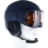 Salomon Osmo Skihelm mit Visier-Dunkel-Blau-S
