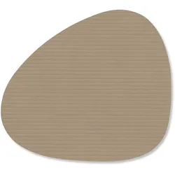 Lind DNA - Glasuntersetzer Curve, Corduroy clay braun