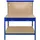 MonsterShop Werkbank mit Lochwand, Schublade & Licht Blau
