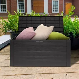 Prosperplast Auflagenbox Woodebox 280 Liter anthrazit