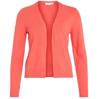 VILA Ril Short Strickjacke - Dubarry / Dark Melange