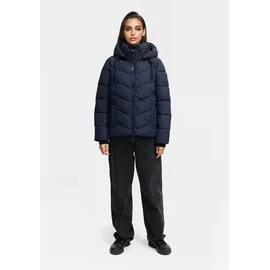 Marikoo Winterjacke "Sahnemausii", Damen, Gr. XXL, navy, Obermaterial: 100% Polyester. Futter: 100% Polyester. Wattierung: 100% Polyester. Ärmelfutter: 100% Polyester, Bündchen, Jacken Winterjacke, mit abnehmbarer Kapuze und hohem Kragen