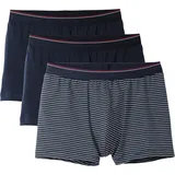 CALIDA Herren Boxershorts, 3er Pack - Natural Benefit Boxer Marine/Rot Baumwolle Small