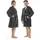 Bruno Banani Kinderbademantel BRUNO BANANI "Danny, Ideal für Zuhause, Schwimmbad oder im Urlaub" Gr. 140, grau (anthrazit), L:91cm, Walkfrottee, Hausmäntel, mit Logostreifen, aus 100% Baumwolle