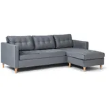 VCM ebuy24 Ecksofa, Grau, 219 x 151 cm, & Couches, Wohnlandschaften, Ecksofas