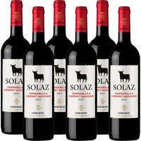 Osborne Solaz Tempranillo & Cabernet Sauvignon Trocken (6 x 0,75l) - Fruchtiger Rotwein aus der spanischen Wein-Region Tierra de Castilla