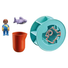Playmobil 1.2.3 Wasserwirbelrad mit Babyhai 70636