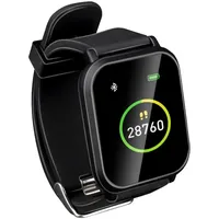 Umbro Fitness Tracker Bluetooth – Smart Watch mit Sportfunktionen – Fitnessuhr HR und Körpertemperatursensor – Schrittzähler 1,3 Zoll Touchscreen – Sportuhr IP68 wasserdicht – Schwarz