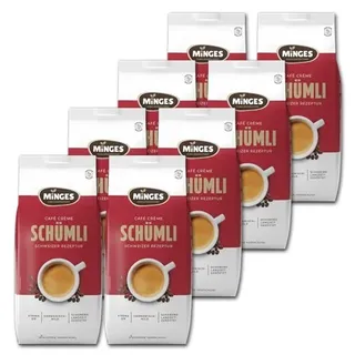 Minges 8 KG Minges Schümli Café Crème Kaffeebohnen, Preis inklusive Kaffeesteuer