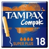 Tampax Compak Super+ Tampons mit Applikator 18x, Auslaufschutz und Diskretion, fühlen Sie sich sauber