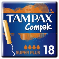 Tampax Compak Super+ Tampons mit Applikator 18x, Auslaufschutz und Diskretion, fühlen Sie sich sauber