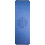 Berk Yogamatte TPE ecofriendly - Blume des Lebens 182 x 61 x 0.6 cm, blau