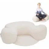 Famanu Yogakissen Ergonomisch mit verstecktem Reißverschluss - Aufblasbar, Baumwollbezug