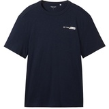 TOM TAILOR Herren T-Shirt mit Logo-Print, blau