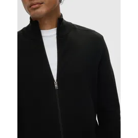 Selected Strickjacke SLHBERG FULL ZIP CARDIGAN NOOS Schwarz XXL