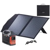 Revolt HSG-420 Solarpanel Powerbank Powerstation & Solar-Generator mit faltbarem 100-W-Solarpanel