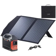Revolt HSG-420 Solarpanel Powerbank Powerstation & Solar-Generator mit faltbarem 100-W-Solarpanel
