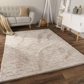 Paco Home Arnheim 745 Hochflorteppich 160 x 220 cm Beige