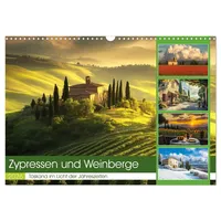 Calvendo Zypressen und Weinberge (Wandkalender 2026 DIN A3 quer),
