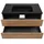Fackelmann Waschtischunterschrank 2 Schubladen 100 x 50 x 46 cm Braun/Schwarz