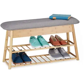 Relaxdays Mateo 90 x 28 x 48 cm braun / natur