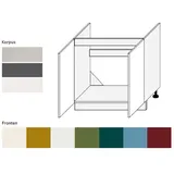 Feldmann-Wohnen Unterschrank Rimini (2-türig (Holztür), ohne Einlegeboden, 1-St., moderne Optik, MDF Kasetten-Fronten, Soft-Close) 80x50x82cm Farbe wählbar weiß