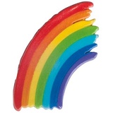 Rayher 31620990 Wachsmotiv Regenbogen, regenbogen, 4,5 x 6,5 cm, 1 Stück, zum Gestalten von Kerzen (Firmung, Konfirmation, Taufe, Hochzeit etc.)