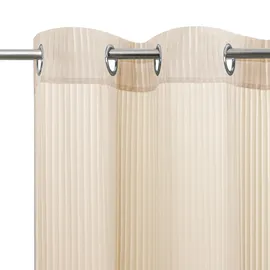 OTTO home Gardine OTTO HOME "Fritty", beige, B:140cm H:225cm, Ausbrenner, Polyester, Gardinen, Gardine, Ösen, transparent, Pflegeleicht, elegante Längststreifen