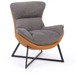 Sessel Wildleder SIESTA, braun/grau