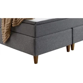 SUN GARDEN Boxspringbett 180 x 200 cm Braun/Grau