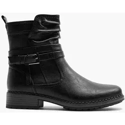 Komfort Stiefelette - Damen - schwarz