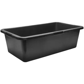 Garronda Mörtelkasten Rechteckig Mörtelkübel Kunststoffwanne stabile Maurerkübel GD-0169, (1-tlg., 1), Mischen von Beton, Mörtel, Gips, Kleber, Sand, Erde, Wasser, Schutt schwarz 41 cm x 71 cm x 21 cm | 40 l