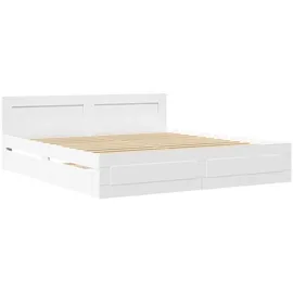 vidaXL Bettgestell 180 x 200 cm Weiß