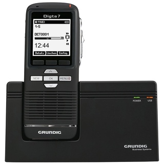 Grundig Digta 7 Premium Set , Handgerät mit Dockingstation, Diktiersoftware und Zubehör