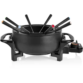 Tristar Fondue-Set für bis zu 8 Personen, 1,5 L, Mattschwarz