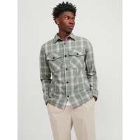 JACK & JONES Langarmhemd »JPRCCROY SPRING CHECK OVERSHIRT L/S SN«, Gr. S - N-Gr, lil pad, , 13331424-S N-Gr