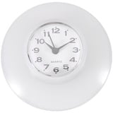 Akozon Badezimmeruhr mit Saugnäpfen – Wandpendel zum Aufhängen, Bathroom Kitchen Mirror Suction Wall Clock Shower Wasserdicht (weiß) Quarz Clocks Decoration White