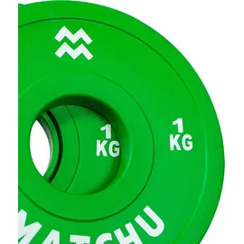Matchu Sports Mini Hantelscheiben 1 kg Hantelscheibe grün