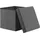 CASARIA Sitzhocker mit Stauraum dunkelgrau 38x38x38cm faltbar