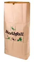 BIOMAT® Bioabfallsack aus Kraftpapier, 120 Liter PSE-120-ZF , 1 Bündel = 25 Stück, 1-lagig nassfest