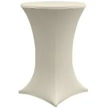 Baumarktplus Stehtischhusse Stretch 70 cm beige Tischdecke Husse Bistrotisch Partytisch