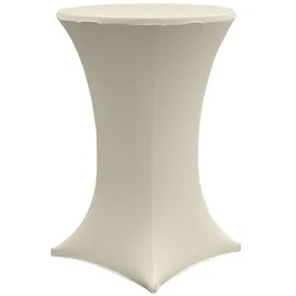 Baumarktplus Stehtischhusse Stretch 70 cm beige Tischdecke Husse Bistrotisch Partytisch