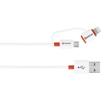 Skross Apple iPad/iPhone/iPod Anschlusskabel [1x USB - 1x Micro-USB-Stecker, Apple Lightning-Stecker