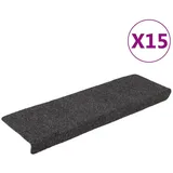 vidaXL Treppenmatten 15 Stk. Nadelvlies 65x21x4 cm Anthrazit