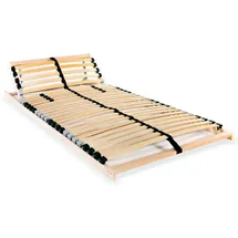 vidaXL Lattenrost mit 28 Latten 7 Zonen Kopfteil verstellbar 90 x 200 cm