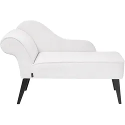 Linksseitige Chaiselounge BIARRITZ Stoff Weiß