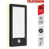 Telefunken LED Außenleuchte Nizza Sensor Backlight schwarz 28 x 15 x 4,5 cm